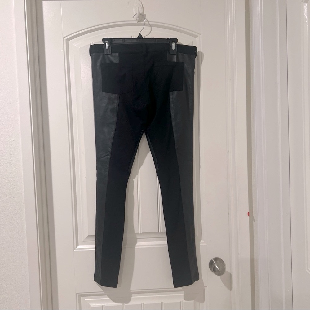 Tart Top Patch Lamb Leather Pants size M Black